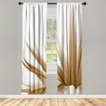 thumbnail image 1 of Ambesonne Flower Curtains, Ombre Leaves Watercolor Art, Pair of 28"x95", Ginger White, 1 of 2