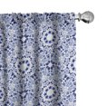 thumbnail image 1 of Ambesonne Flower Curtains, Oriental Boho, Pair of 28"x95", Blue, 1 of 5