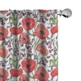 thumbnail image 1 of Ambesonne Flower Curtains, Poppy Blossoms Garden, Pair of 28"x84", Multicolor, 1 of 5