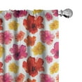 thumbnail image 1 of Ambesonne Flower Curtains, Tropical Jungle in Bloom, Pair of 28"x63", Multicolor, 1 of 5