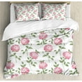 thumbnail image 1 of Ambesonne Flower Duvet Cover Set, Simplistic Hydrangea Floral, 2-Calking, White Pale Pink, 1 of 6