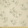 thumbnail image 1 of Ambesonne Flower Fabric by the Yard Microfiber, Romantic Orchid Branches, 10 Yards, Champagne and Olive Green, 1 of 4