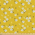 thumbnail image 1 of Ambesonne Flower Fabric by the Yard Upholstery, Anemones and Branches, 5 Yards, Earth Yellow White, 1 of 1