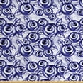 thumbnail image 1 of Ambesonne Flower Fabric by the Yard Upholstery, Classic Feminine Rose, 2 Yards, Violet Blue, 1 of 4