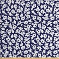 thumbnail image 1 of Ambesonne Flower Fabric by the Yard Upholstery, Poppy Corsage Spring Theme, 5 Yards, Indigo and White, 1 of 4