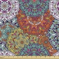 thumbnail image 1 of Ambesonne Flower Fabric by the Yard Upholstery, Symbol of Cosmos Artwork, 2 Yards, Multicolor, 1 of 5