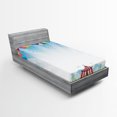 thumbnail image 1 of Ambesonne Flower Fitted Sheet, Balloon Clear Sky Travel, Twin XL Size, Multicolor, 1 of 3