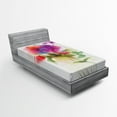 thumbnail image 1 of Ambesonne Flower Fitted Sheet, Blooming Orchid Pastel, Twin XL Size, Multicolor, 1 of 2