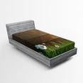 thumbnail image 1 of Ambesonne Flower Fitted Sheet, Chamomile Field Grass, Twin XL Size, Green Brown, 1 of 2