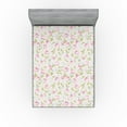 thumbnail image 1 of Ambesonne Flower Fitted Sheet, English Garden Vibes Roses, California King, Eggshell Fawn and Soft Blue, 1 of 5