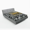 thumbnail image 1 of Ambesonne Flower Fitted Sheet, Exotic Petals Butterfly, Queen Size, Black White Pale Coffee, 1 of 2