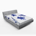 thumbnail image 1 of Ambesonne Flower Fitted Sheet, Oriental Art, Full Size, Dark Violet, 1 of 2