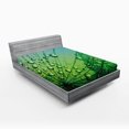 thumbnail image 1 of Ambesonne Flower Fitted Sheet, Photo of Dandelion, Queen Size, Fern Green, 1 of 3