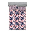 thumbnail image 1 of Ambesonne Flower Fitted Sheet & Pillow Sham Set, Blooming Flowers Composition, Queen, Multicolor, 1 of 2