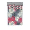 thumbnail image 1 of Ambesonne Flower Fitted Sheet & Pillow Sham Set, Hand Drawn Floral Art, Full, Multicolor, 1 of 2