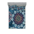 thumbnail image 1 of Ambesonne Flower Fitted Sheet & Pillow Sham Set, Modern Complex Design, Full, Multicolor, 1 of 2