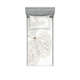 thumbnail image 1 of Ambesonne Flower Fitted Sheet & Pillow Sham Set, Natural Botanic Plants, Twinxl, White and Brown, 1 of 2