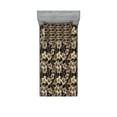 thumbnail image 1 of Ambesonne Flower Fitted Sheet & Pillow Sham Set, Nostalgic Botany Flora Art, Twin, Sepia Black Tan, 1 of 2