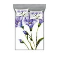 thumbnail image 1 of Ambesonne Flower Fitted Sheet & Pillow Sham Set, Romantic Summer, Full, White Violet Green, 1 of 2