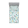 thumbnail image 1 of Ambesonne Flower Fitted Sheet & Pillow Sham Set, Spring Season Nature Art, Twin, Multicolor, 1 of 2