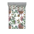 thumbnail image 1 of Ambesonne Flower Fitted Sheet & Pillow Sham Set, Vintage Floral Ornaments, Full, Multicolor, 1 of 2