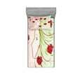 thumbnail image 1 of Ambesonne Flower Fitted Sheet & Pillow Sham Set, Watercolor Poppy, Twin, Green Red, 1 of 3