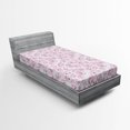 thumbnail image 1 of Ambesonne Flower Fitted Sheet, Romantic Florals Petals, Twin XL Size, Pale Pink White, 1 of 2