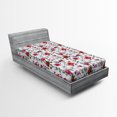 thumbnail image 1 of Ambesonne Flower Fitted Sheet, Romantic Magnolia Nature, Twin XL Size, White Red Pink, 1 of 2