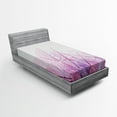 thumbnail image 1 of Ambesonne Flower Fitted Sheet, Spring Time Fantasy, Twin Size, Pink Purple, 1 of 2