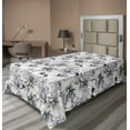 thumbnail image 1 of Ambesonne Flower Flat Bedding Sheet Soft Top Sheet, Pastel Tones Blooming Petals, Twin, Mauve and Laurel Green, 1 of 1
