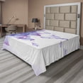 thumbnail image 1 of Ambesonne Flower Flat Sheet, Abstract Modern Water, Full Size, Lilac and Pink, 1 of 1
