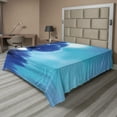 thumbnail image 1 of Ambesonne Flower Flat Sheet, Orchid Floral Design, King Size, Violet Blue White, 1 of 1