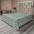 thumbnail image 1 of Ambesonne Flower Flat Sheet, Ornate Colorful Flora, King Size, Multicolor, 1 of 1