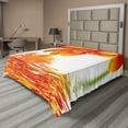 thumbnail image 1 of Ambesonne Flower Flat Sheet, Sun Flower Reflection, King Size, Orange, 1 of 1