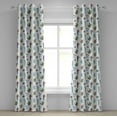 thumbnail image 1 of Ambesonne Flower Grommet Curtain, Desert Hot Mexican South, 50" x 108", Blue and Green, 1 of 6