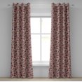 thumbnail image 1 of Ambesonne Flower Grommet Curtain, Floral Pattern with Rose, 50" x 120", Tan Pink Dark Green, 1 of 6