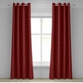 thumbnail image 1 of Ambesonne Flower Grommet Curtain, Flowers Leaves and Swirls, 50" x 108", Burgundy and Red, 1 of 6