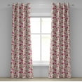 thumbnail image 1 of Ambesonne Flower Grommet Curtain, Pink Magnolia Garden, 50" x 96", Pink White Green, 1 of 6