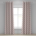 thumbnail image 1 of Ambesonne Flower Grommet Curtain, Romantic Shabby Plant, 50" x 84", Pink and Green, 1 of 6
