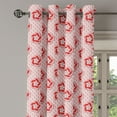 thumbnail image 1 of Ambesonne Flower Grommet Curtain Single Panel, Abstract Spring Flora, 50"x60", Rose Dark Coral White, 1 of 5