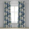 thumbnail image 1 of Ambesonne Flower Grommet Curtain, Summer Floral Print Garden, 50"x84", Ceil Blue Green and Cream, 1 of 1