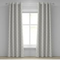 thumbnail image 1 of Ambesonne Flower Grommet Curtain, Watercolor Botany Layout, 50" x 96", Pale Muave Brown, 1 of 6