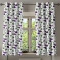 thumbnail image 1 of Ambesonne Flower Grommet Curtain, Wild Orchid Bloom, 50" x 63", Purple White, 1 of 6