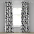 thumbnail image 1 of Ambesonne Flower Grommet Curtain, Wild Orchid Bloom, 50" x 84", Purple White, 1 of 6