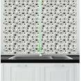 thumbnail image 1 of Ambesonne Flower Kitchen Curtains, Abstract Outline Petals Art, 55"x45", Ivory and Charcoal Grey, 1 of 1