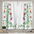 thumbnail image 1 of Ambesonne Flower Kitchen Curtains, Floral Leaves Buds Ivy, 55"x39", Multicolor, 1 of 3