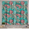 thumbnail image 1 of Ambesonne Flower Kitchen Curtains, Hand Drawn Colorful Blossoms, 55"x30", Multicolor, 1 of 1