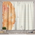 thumbnail image 1 of Ambesonne Flower Kitchen Curtains, Island Floral Side Frame, 55"x45", Vermilion, 1 of 3