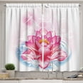 thumbnail image 1 of Ambesonne Flower Kitchen Curtains, Mandala Yoga Lotus, 55"x39", Pink, 1 of 2