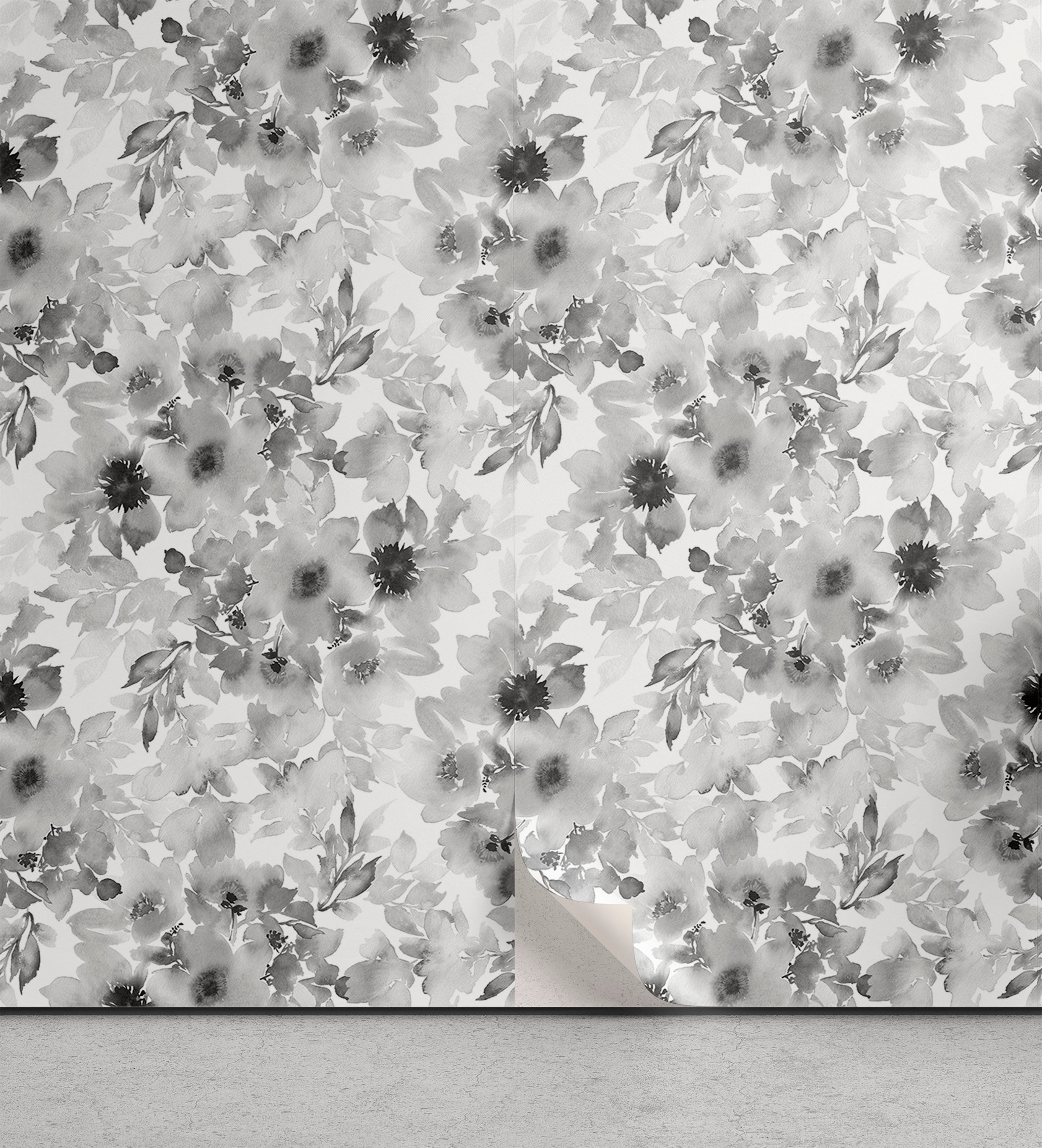 ambesonne-flower-peel-stick-wallpaper-for-home-grayscale-spring